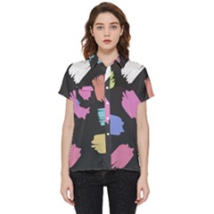 Many Colors Pattern Seamless Short Sleeve Pocket Shirt by Dutashop