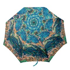 Oceanic Mircoscope  Folding Umbrellas by BrenZenCreations