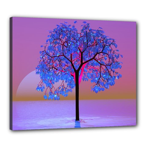 Tree Sunset Canvas 24  X 20  (stretched) by icarusismartdesigns