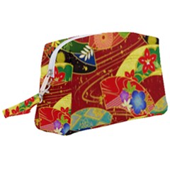 Floral Abstract Wristlet Pouch Bag (large) by icarusismartdesigns