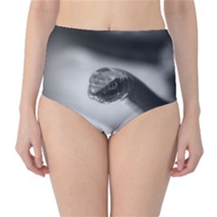 Black And White Snake Classic High-waist Bikini Bottoms by ExtraAwesomeSauce