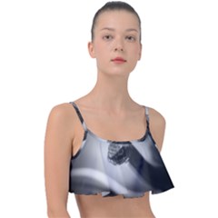 Black And White Snake Frill Bikini Top by ExtraAwesomeSauce