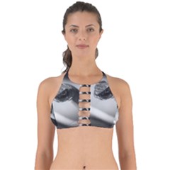 Black And White Snake Perfectly Cut Out Bikini Top by ExtraAwesomeSauce