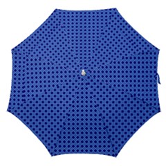 Basket Weave Basket Pattern Blue Straight Umbrellas by Dutashop