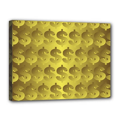 Account Dollar Canvas 16  X 12  (stretched) by Dutashop