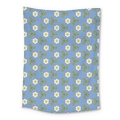 Flowers Leaves  Floristic Pattern Medium Tapestry by SychEva
