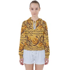 Folk Flowers Women s Tie Up Sweat by Eskimos