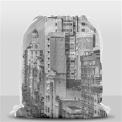 Aerial View Montevideo Uruguay Drawstring Bag (small) by dflcprintsclothing