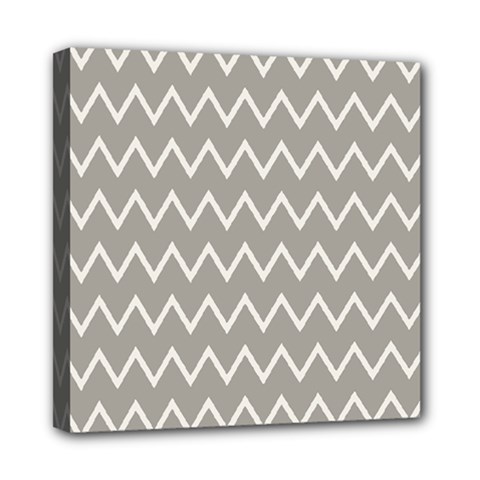 Chevroncolorstaupebeige76 Mini Canvas 8  X 8  (stretched) by kcreatif