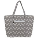 Chevroncolorstaupebeige76 Zip Up Canvas Bag View3