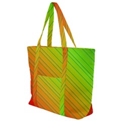 Orange Green Gradient Hunter Zip Up Canvas Bag by Dutashop