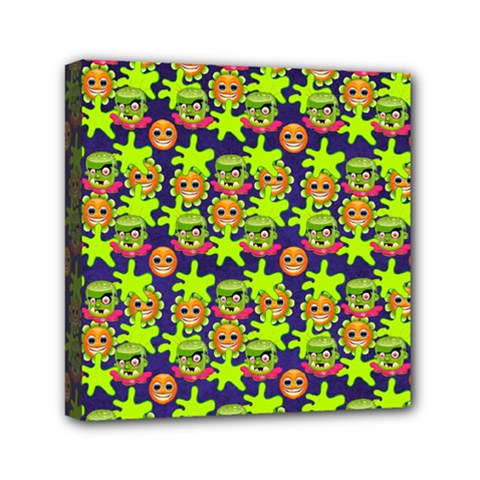 Smiley Background Smiley Grunge Mini Canvas 6  X 6  (stretched) by Dutashop