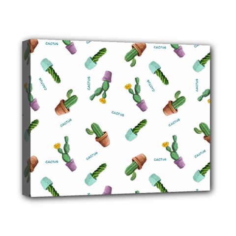Cacti In Pots Canvas 10  X 8  (stretched) by SychEva
