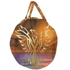 Pheonix Rising Giant Round Zipper Tote by icarusismartdesigns