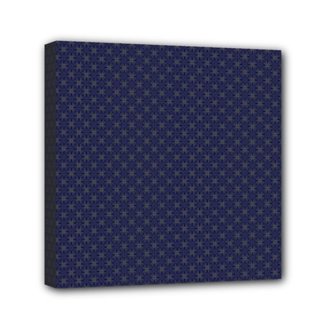 Motif Abstrait Bleu Fonce Mini Canvas 6  X 6  (stretched) by kcreatif