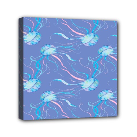 Jelly Fish Mini Canvas 6  X 6  (stretched) by Sparkle