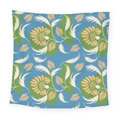 Folk Floral Pattern  Flowers Print  Square Tapestry (large) by Eskimos