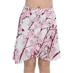 Fleurs De Cerisier Chiffon Wrap Front Skirt by kcreatif