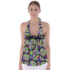 Vibrant Colors Cbdoilprincess 47064993-d0bc-4cda-b403-dc84c3d564a3 Babydoll Tankini Top by CBDOilPrincess1