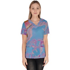 My Pour Cup Painting 7 0 Cbdoilprincess  C149feb1-a8f0-4fc5-9cab-9aea5d60a71c Women s V-neck Scrub Top by CBDOilPrincess1