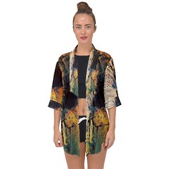 Elephant Mandala Open Front Chiffon Kimono by goljakoff