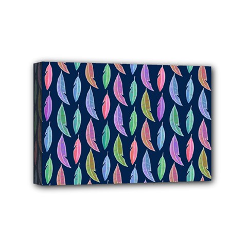 Watercolor Feathers Mini Canvas 6  X 4  (stretched) by SychEva