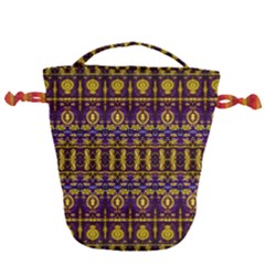 Fancy Ornate Pattern Mosaic Print Drawstring Bucket Bag by dflcprintsclothing