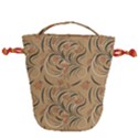 Folk floral pattern. Abstract flowers print. seamless pattern Drawstring Bucket Bag View2