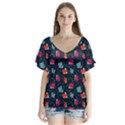 D52f0637-744d-4ef4-ba98-88c2841689d2 V-Neck Flutter Sleeve Top View1