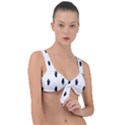 Vampire Hand Motif Graphic Print Pattern Front Tie Bikini Top View1