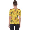 Folk floral pattern. Abstract flowers print. seamless pattern Shoulder Cut Out Short Sleeve Top View2