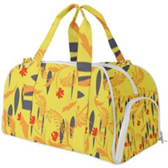 Folk Floral Pattern  Abstract Flowers Print  Seamless Pattern Burner Gym Duffel Bag by Eskimos
