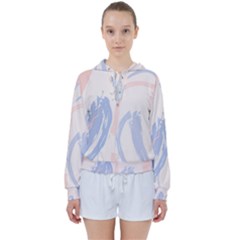 Marble Stains  Women s Tie Up Sweat by Sobalvarro