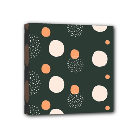 Black Peach White  Mini Canvas 4  X 4  (stretched) by Sobalvarro