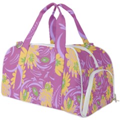 Folk Floral Pattern  Abstract Flowers Surface Design  Seamless Pattern Burner Gym Duffel Bag by Eskimos