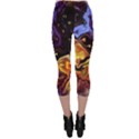 Nebula Starry Night Skies Abstract Art Capri Leggings  View2