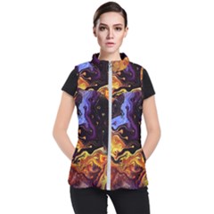 Nebula Starry Night Skies Abstract Art Women s Puffer Vest by CrypticFragmentsDesign