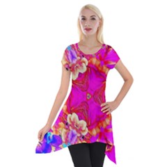 Newdesign Short Sleeve Side Drop Tunic by LW41021