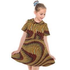 Golden Sands Kids  Short Sleeve Shirt Dress by LW41021