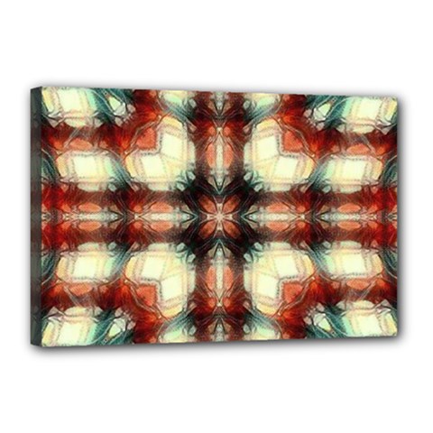 Royal Plaid  Canvas 18  X 12  (stretched) by LW41021
