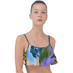 Jungle Lion Frill Bikini Top by LW41021
