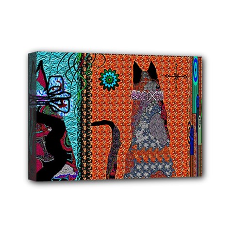 Cats Mini Canvas 7  X 5  (stretched) by LW41021