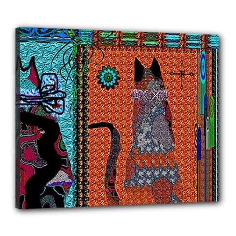 Cats Canvas 24  X 20  (stretched) by LW41021