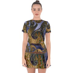 Sea Of Wonder Drop Hem Mini Chiffon Dress by LW41021