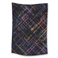 Criss-cross Pattern (multi-colored) Large Tapestry by LyleHatchDesign