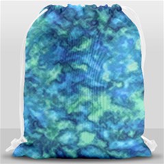 Deep Blues Drawstring Bag (large) by AlkaravanCreations