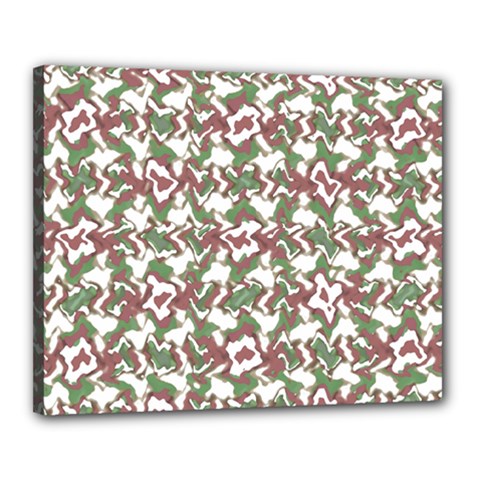 Multicolored Texture Print Pattern Canvas 20  X 16  (stretched) by dflcprintsclothing