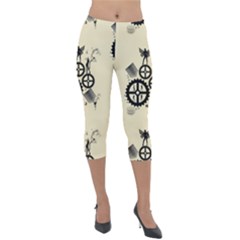 Angels Lightweight Velour Capri Leggings  by PollyParadise