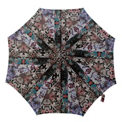 Marbling Collage Hook Handle Umbrellas (small) by kaleidomarblingart