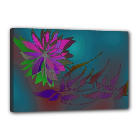 Evening Bloom Canvas 18  X 12  (stretched) by LW323